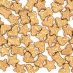 Etiqueta orgánica de Coco-Charms, ingredientes 100% orgánicos para perros sensibles.