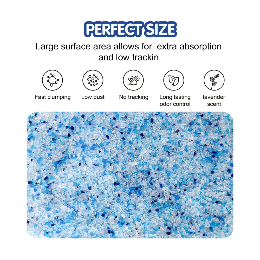 COCOYO cristales de sílice lavanda con textura suave para la comodidad de la mascota.