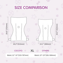 COCOYO pañales para perros femeninos con absorción superior para noches tranquilas.