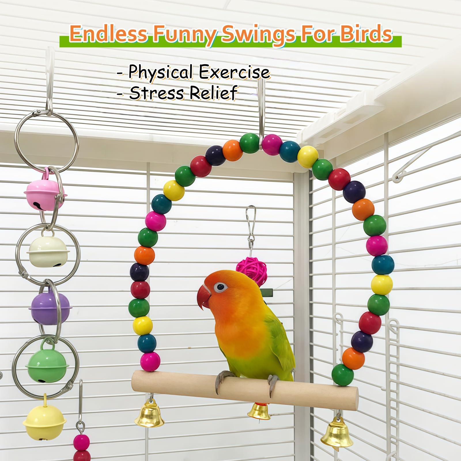 COHYVER juguetes para aves: bolas de ratán para masticar y explorar
