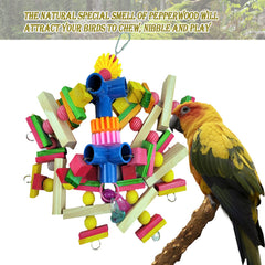 Cokliomc Juguetes para aves con cadena de acero inoxidable para durabilidad y seguridad.