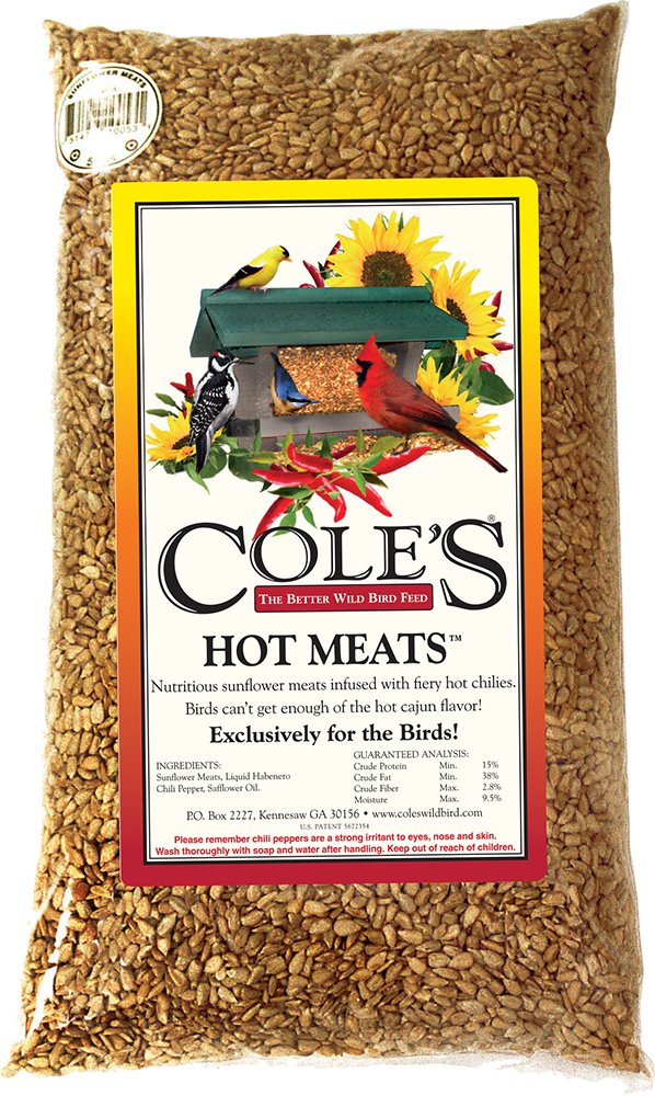 HM05 Cole's: carne de girasol picante para aves, atrae visitas al comedero.