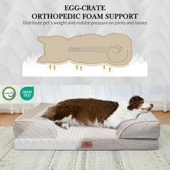 Cierre con cremallera y funda lavable en Comfort Expression, cama ortopédica para fácil limpieza.