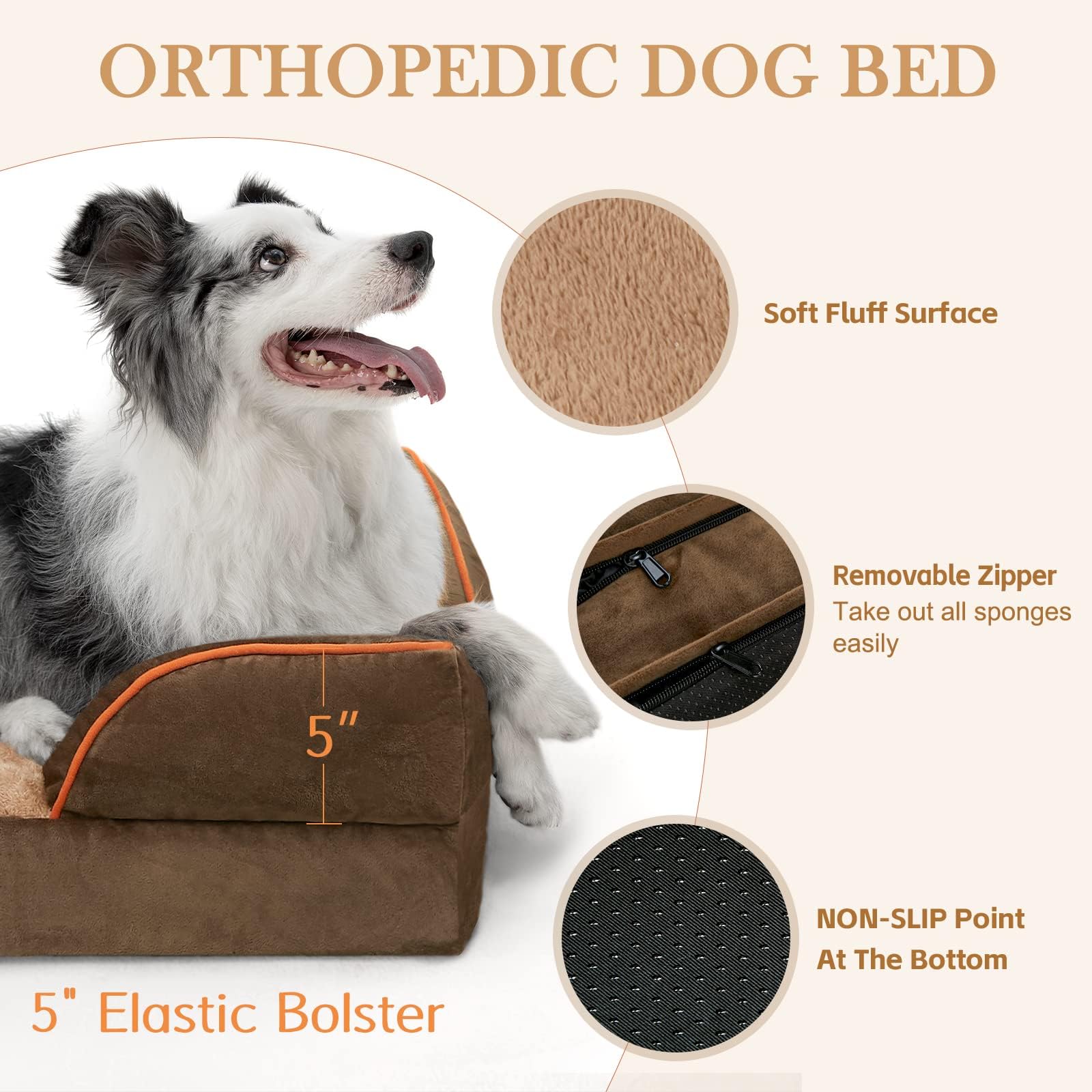 Comfort Expression cama-perro-ortopedica-base-antideslizante mantiene la cama estable.