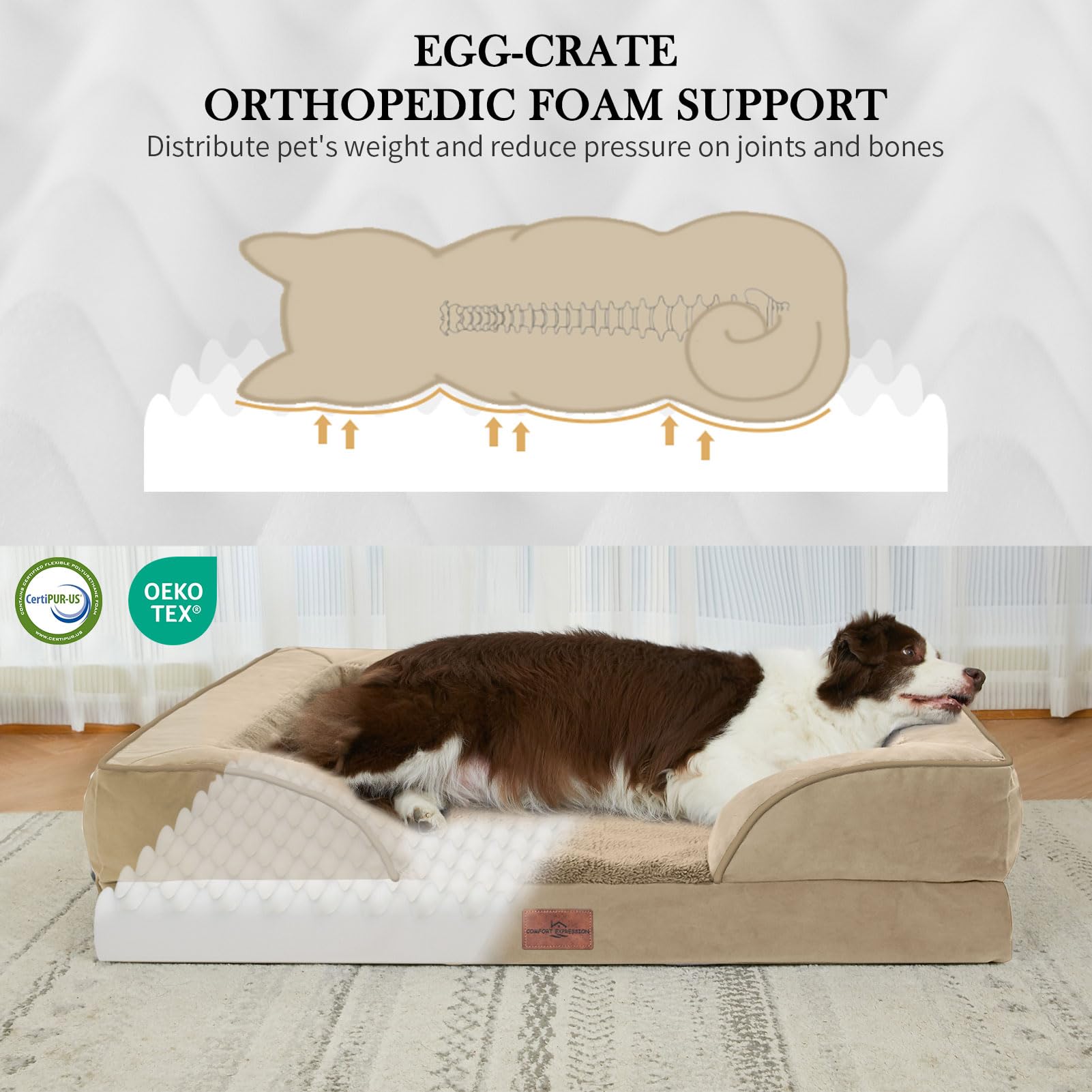 Comfort Expression espuma tipo huevo para perros extragrandes.