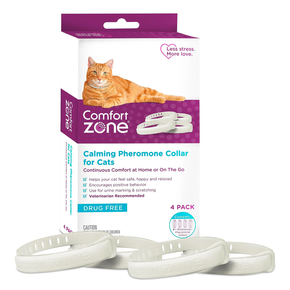 Collar calmante Comfort Zone en paquete de cuatro para gatos