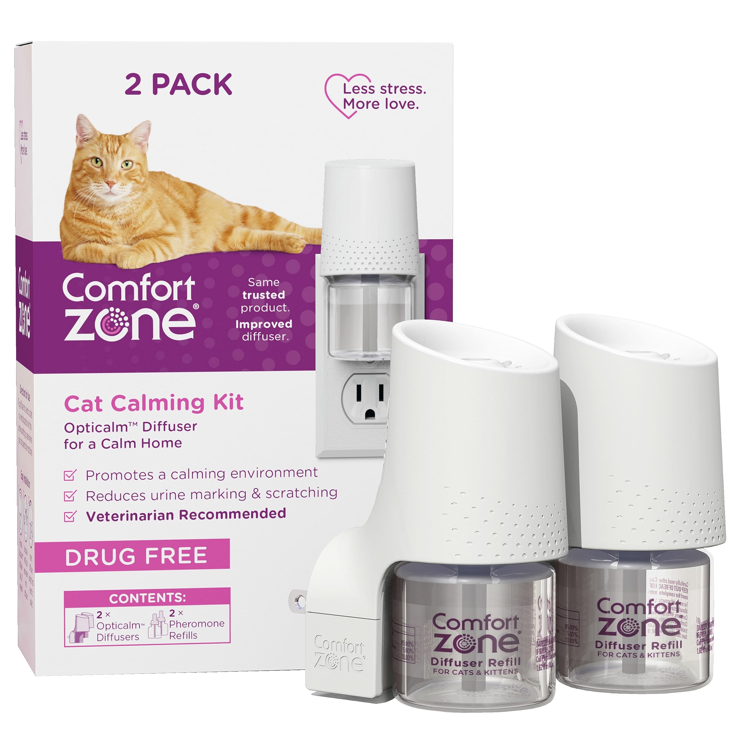 Diffusor Comfort Zone en salón para un ambiente tranquilo del gato.