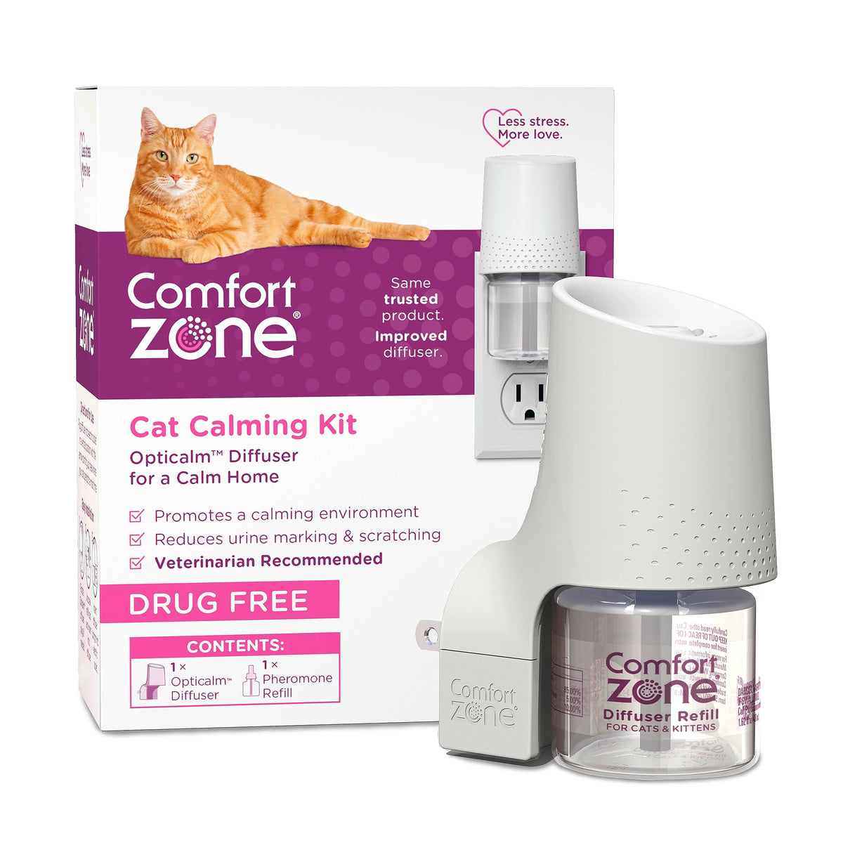 Difusor Comfort Zone para gato, difusor-calma-gato, ayuda a relajar en casa