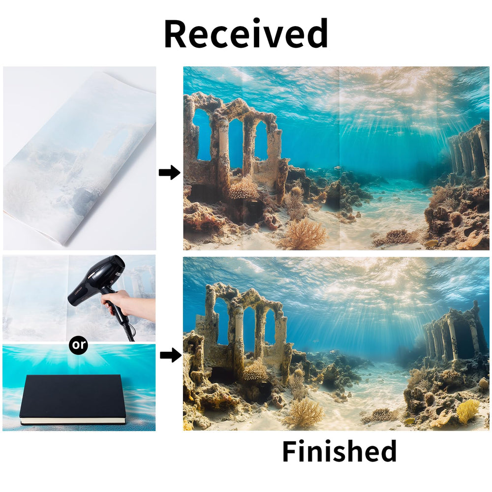 COMSUN fondo acuario ecosistema marino, crea un escenario más rico para tus peces