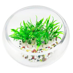 COMSUN planta artificial para acuario, hojas verdes detalladas, ideal para acentos de paisaje