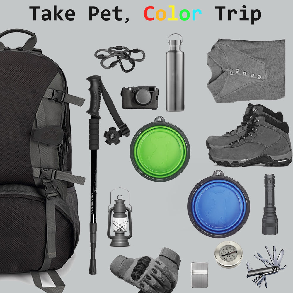 COMSUN tazón compacto para bolso, ideal para paseos y viaje ligero.