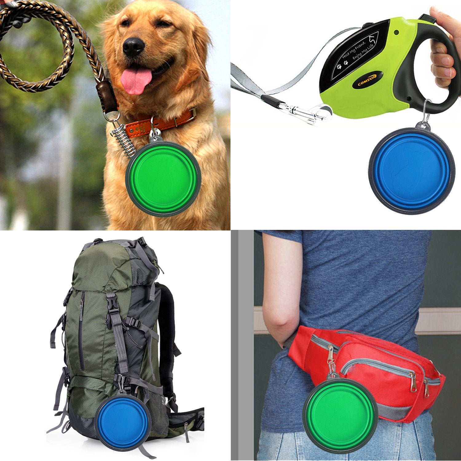 COMSUN tazón plegable con tres alturas, ajustable para porciones.