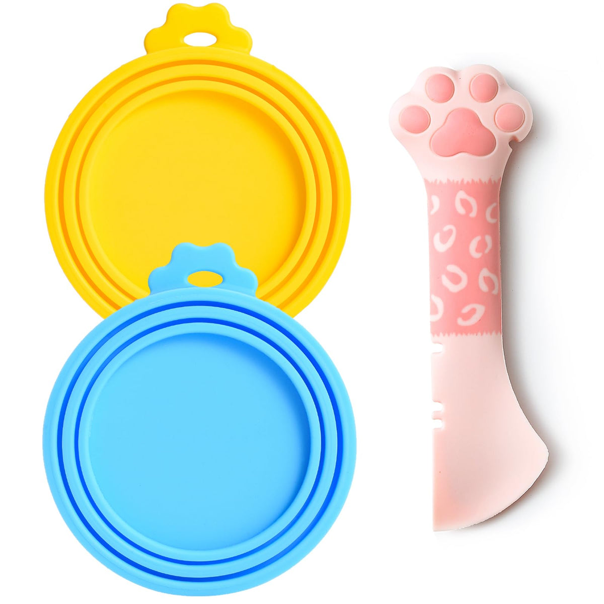 Tapas de silicona Comtim para latas de comida de mascotas, conservan la frescura.