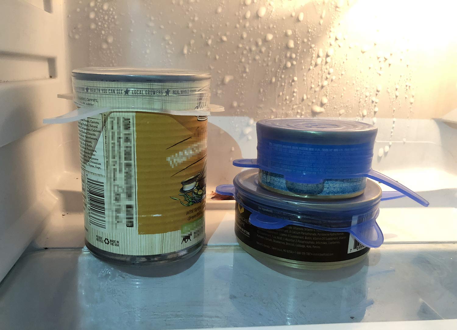 Comtim tapas ampliables de 3 onzas a 14 onzas permiten usar diversos envases sin desbordes.