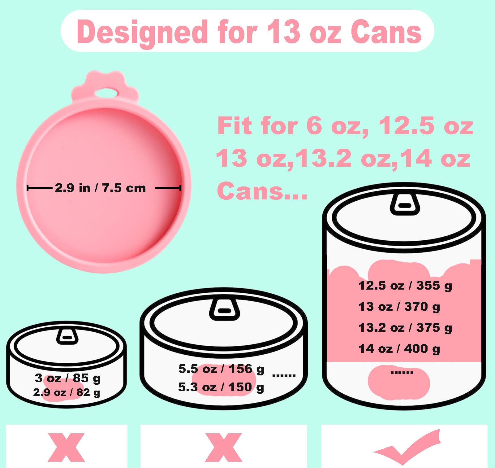 Tapa Comtim de silicona para latas de comida canina, duradera y reutilizable.