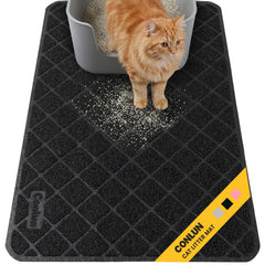 Alfombrilla Conlun para arena de gato con malla PVC, atrapa arena extra.