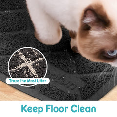 Alfombrilla impermeable de Conlun para orina de gatos mantiene el área seca.