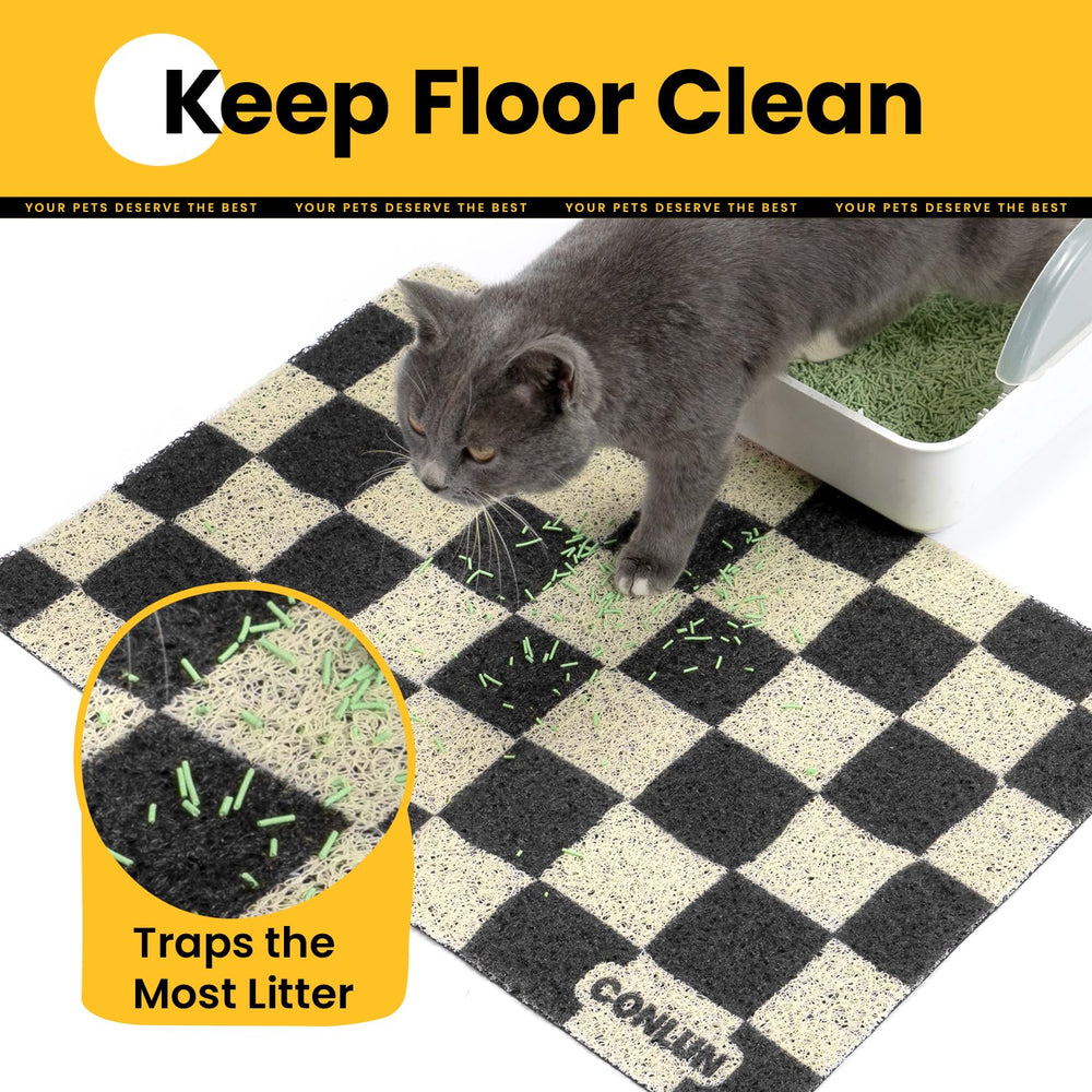 Conlun almohadilla para arena de gato con absorcion de arena, ideal para zonas de paso.