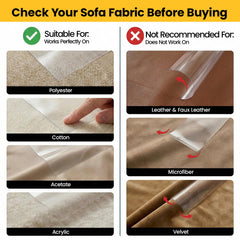 Protector de sofá de Conlun, transparente y flexible para mantener la estética.