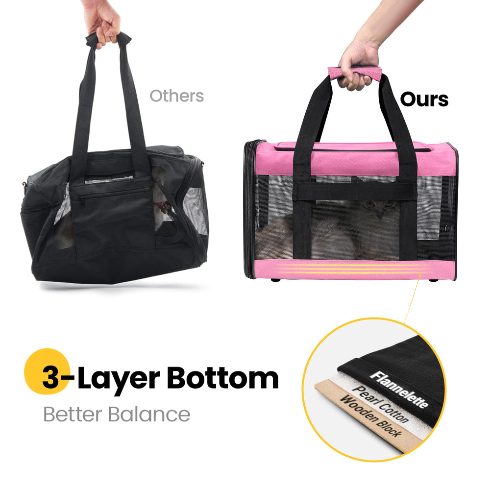 Conlun transportín Rosa M, plegable y compacto para almacenamiento sencillo.