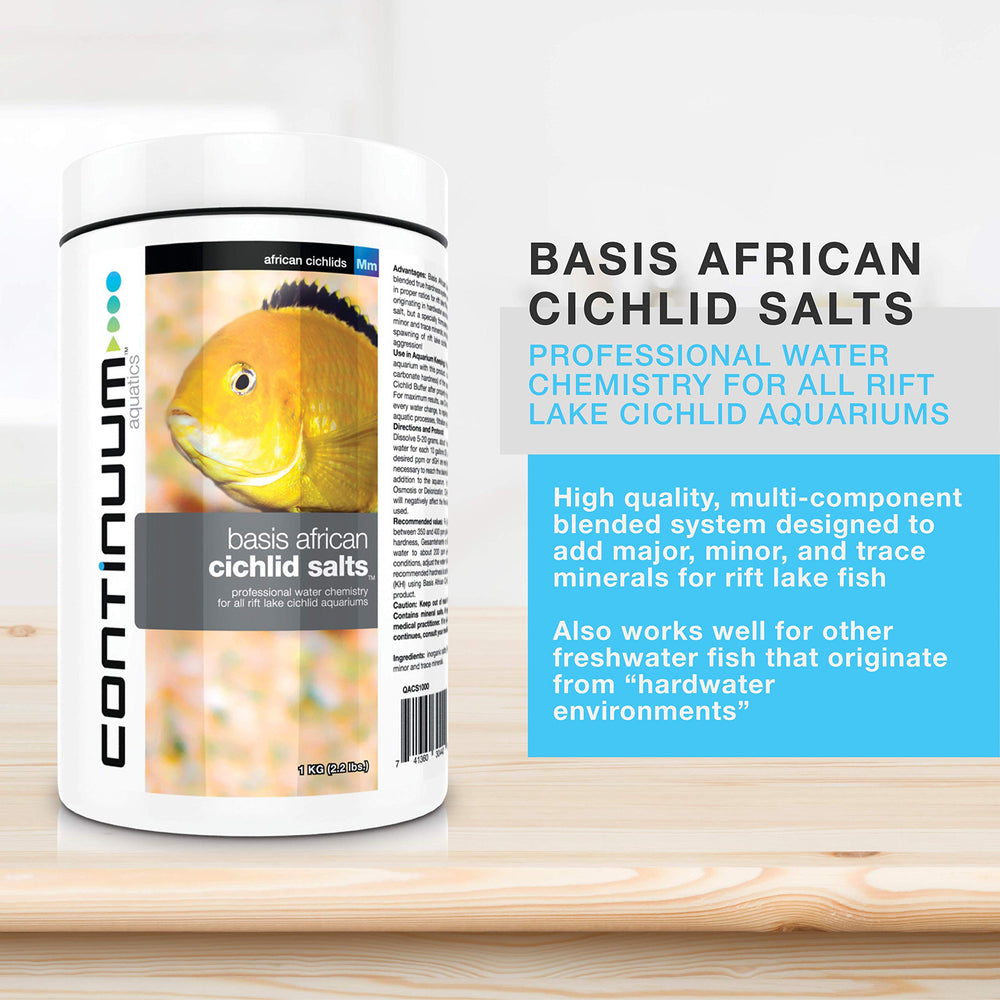 Aplicación de Basis African Cichlid Salts para aportar minerales en acuarios de lagos del Rift.