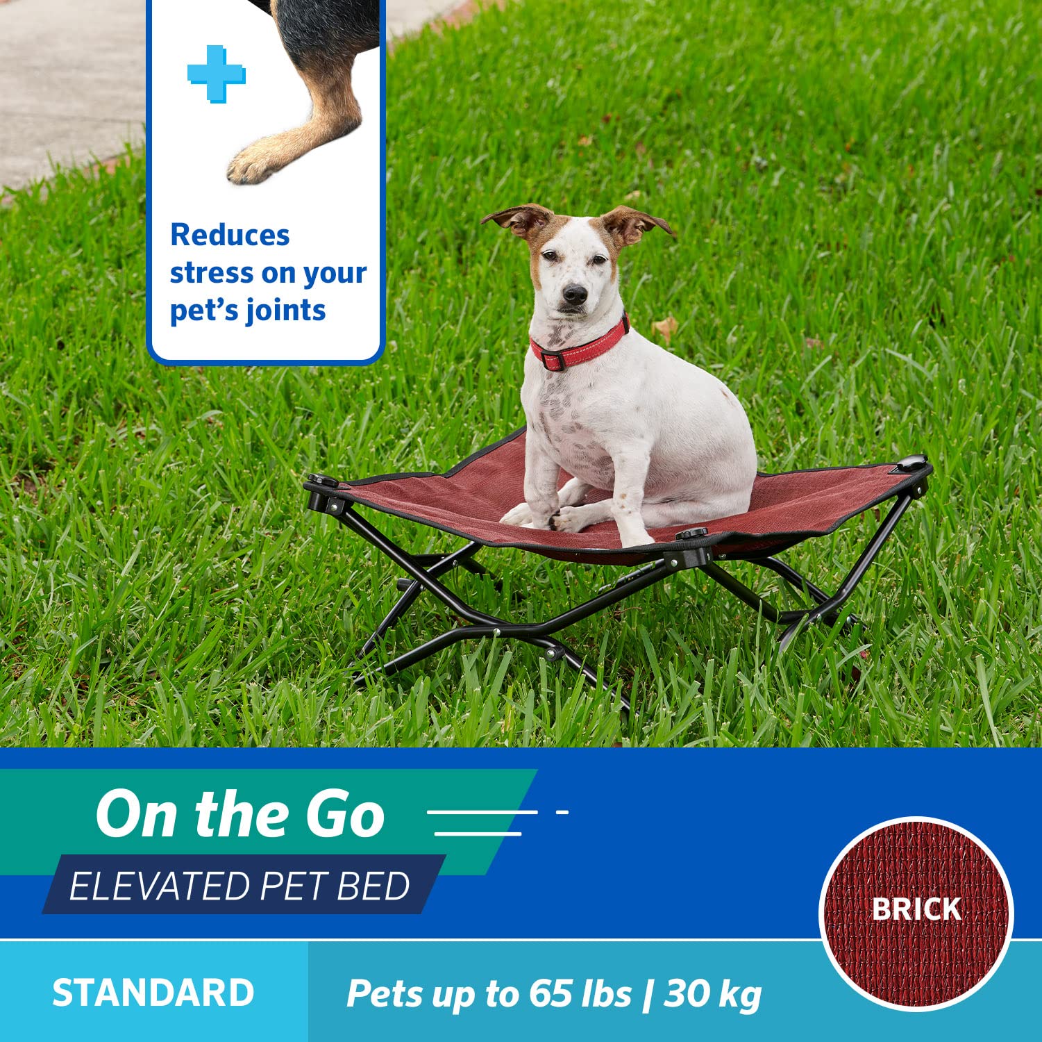 Coolaroo cama-perro con malla 360° para flujo de aire.