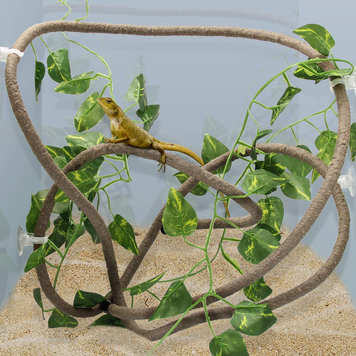 Coolrunner tiras de reptil 8ft con ventosas para fijación segura en jaula.