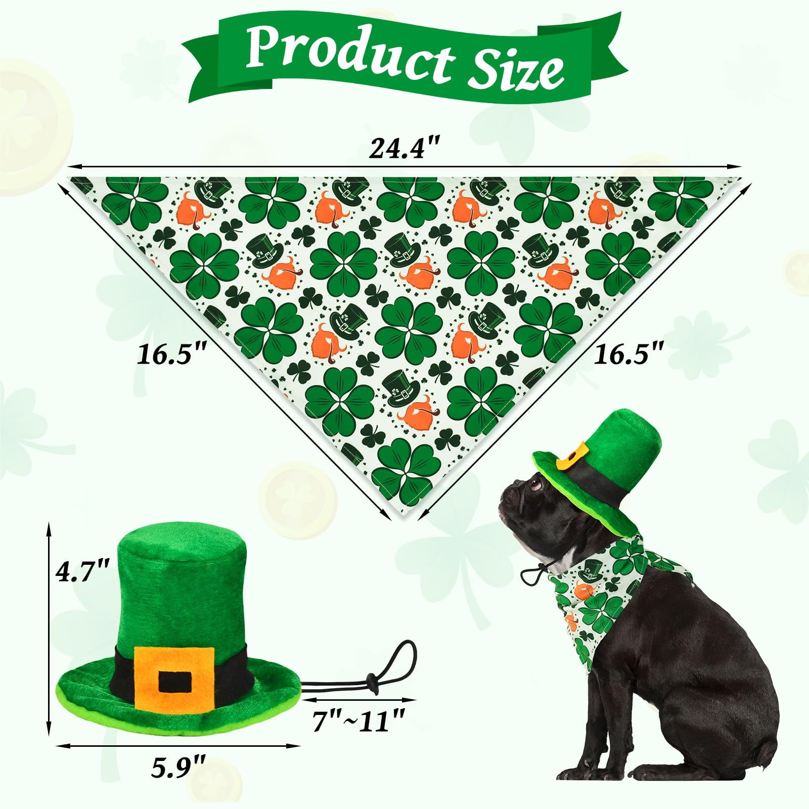 CooShou ajuste con hebilla: sombrero adaptable para perros o gatos.