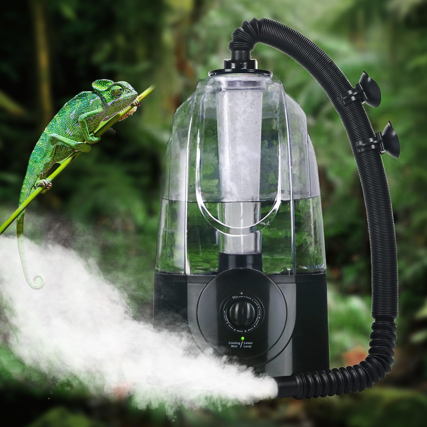 COOSPIDER 3.8L humidificador para reptiles: niebla uniforme y estable