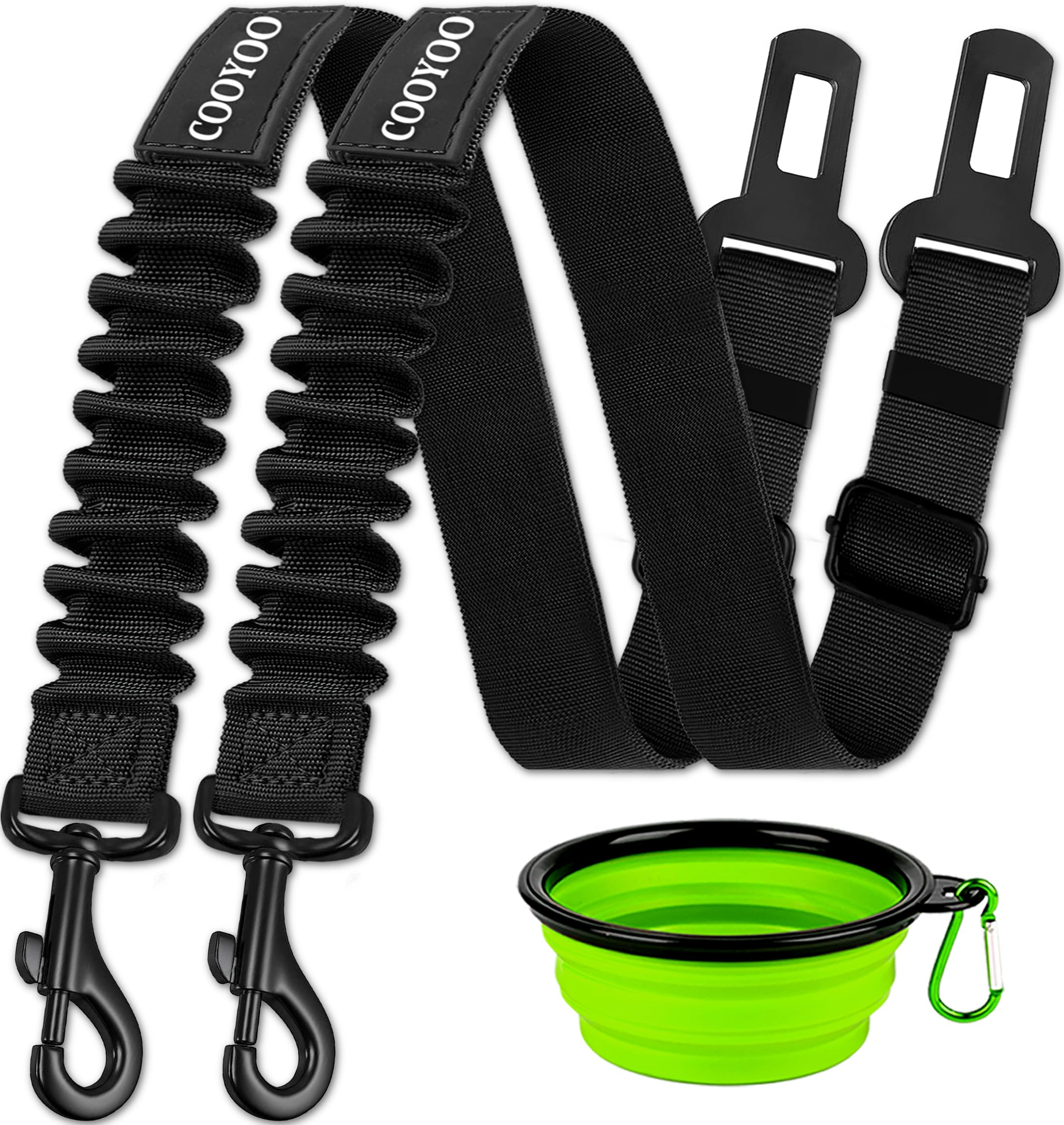 COOYOO Cinturón para coche con ajuste de 24 a 31 pulgadas para mayor comodidad del perro.