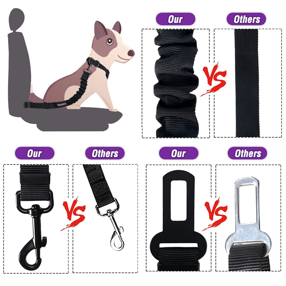 COOYOO paseo en coche con cinturón: perro cómodo y seguro.