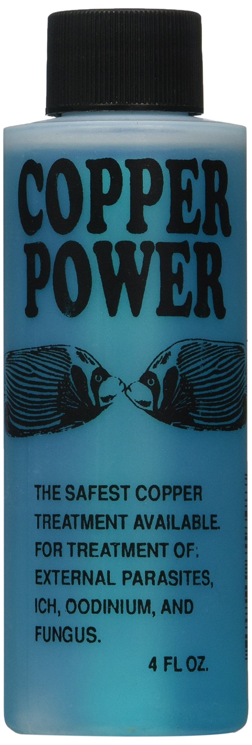Copper Power Endich ACP0004B, botella azul, ayuda a prevenir brotes en acuarios marinos.