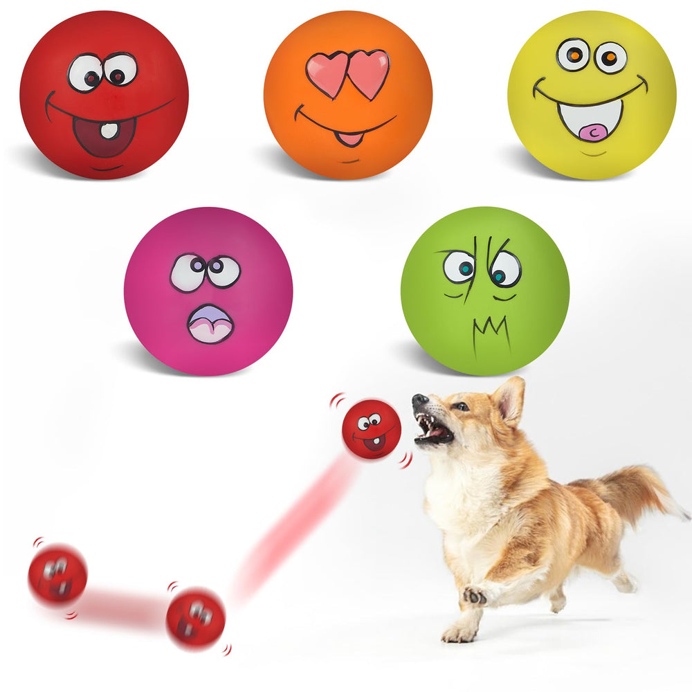 Coricorsu bola sonora amarilla para perro, ideal para juego y mordida.