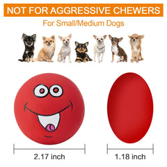 Coricorsu bola con carita divertida para perros, atractiva para jugar.