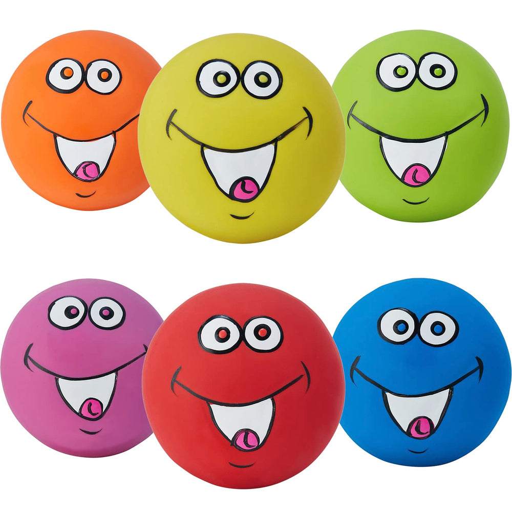 Coricorsu bolas coloridas para perros, conjunto de seis, ideal para juego diario.