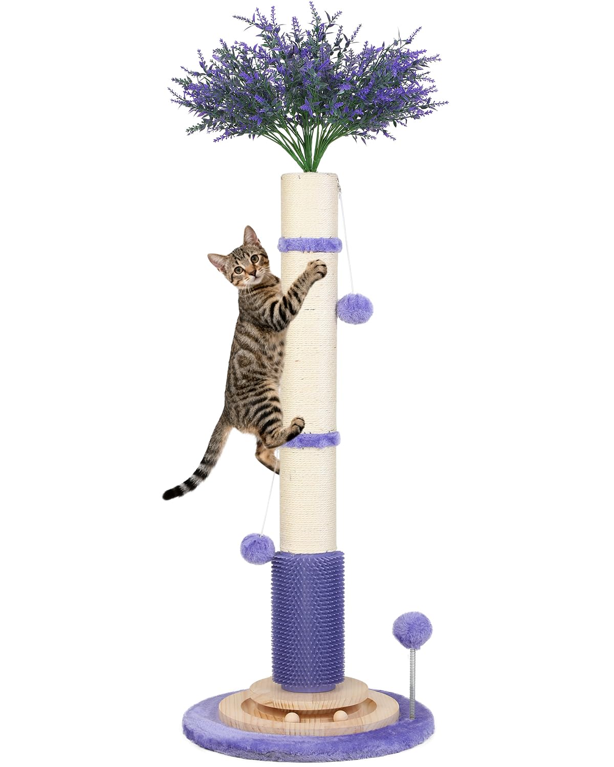 COUNER poste rascador para gatos interior de 45 pulgadas con sisal duradero.