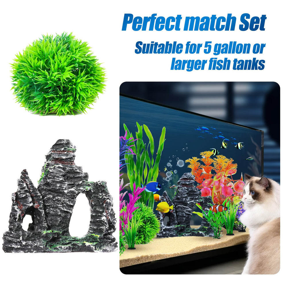 CousDUoBe kit decorativo para acuario, fácil de limpiar