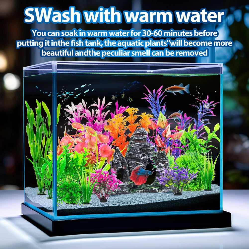 CousDUoBe set completo de decoraciones para acuario, 13 piezas