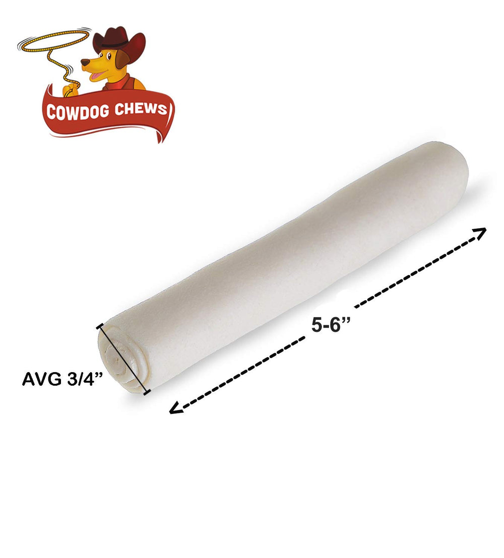 Cowdog Chews paquete 22 rodillos crudos para juego y dentición