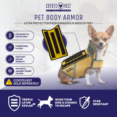 CoyoteVest HawkShield cierre-velcro: ajuste rápido y seguro para perros pequeños