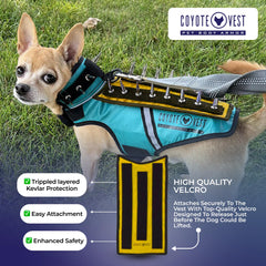 CoyoteVest HawkShield material-resistente-kevlar: protege contra garras de aves de presa