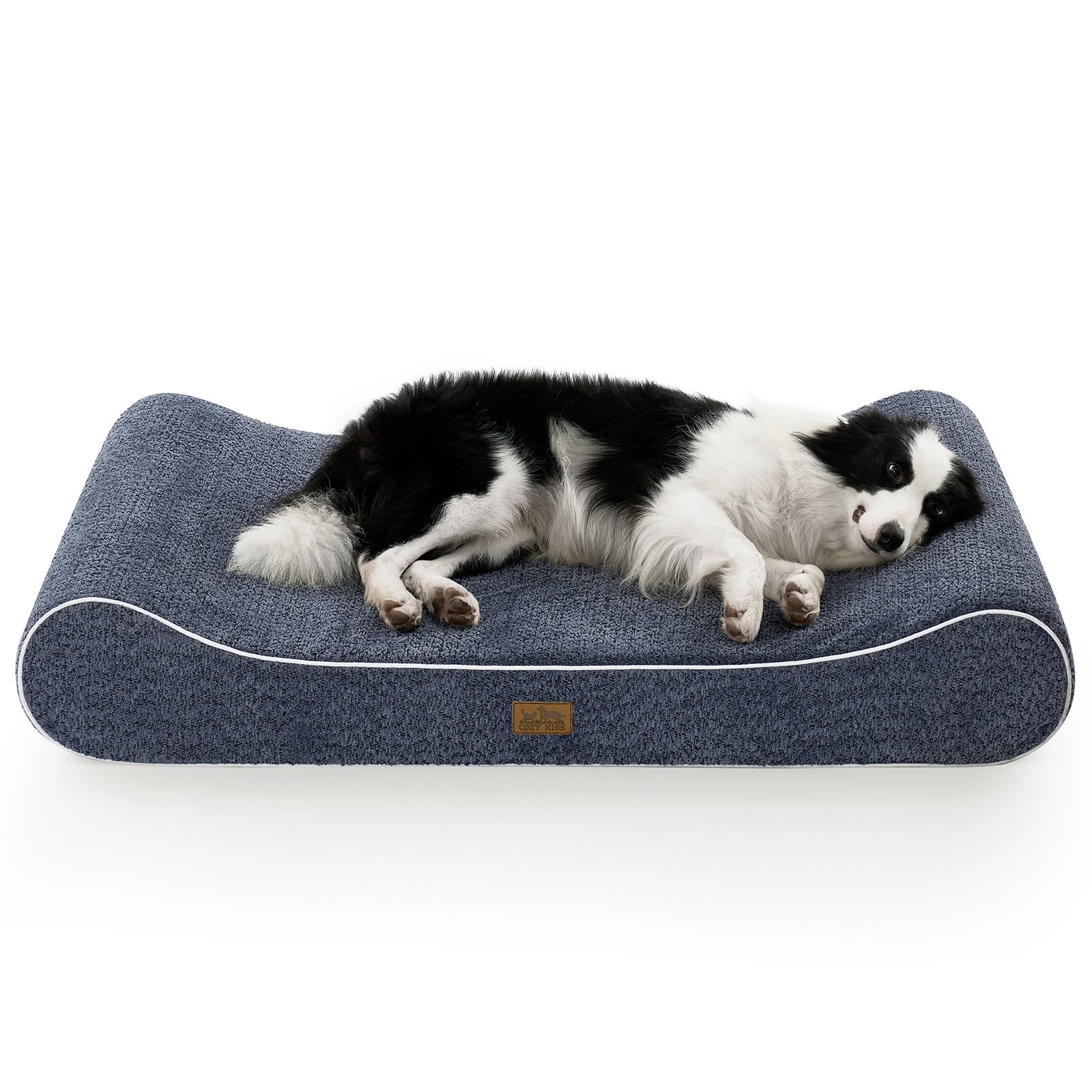 Cama ortopédica COZY KISS para perro XL con soporte ergonómico y borde elevado