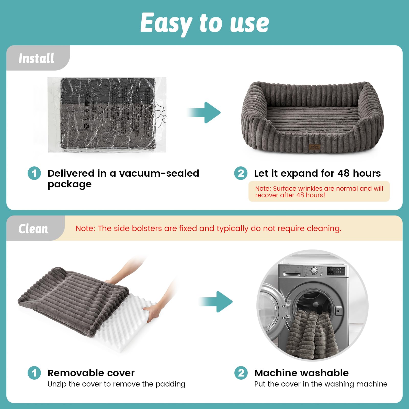 Cama ortopédica Cozy Kiss: uso-interiores-exteriores para casa o patio.