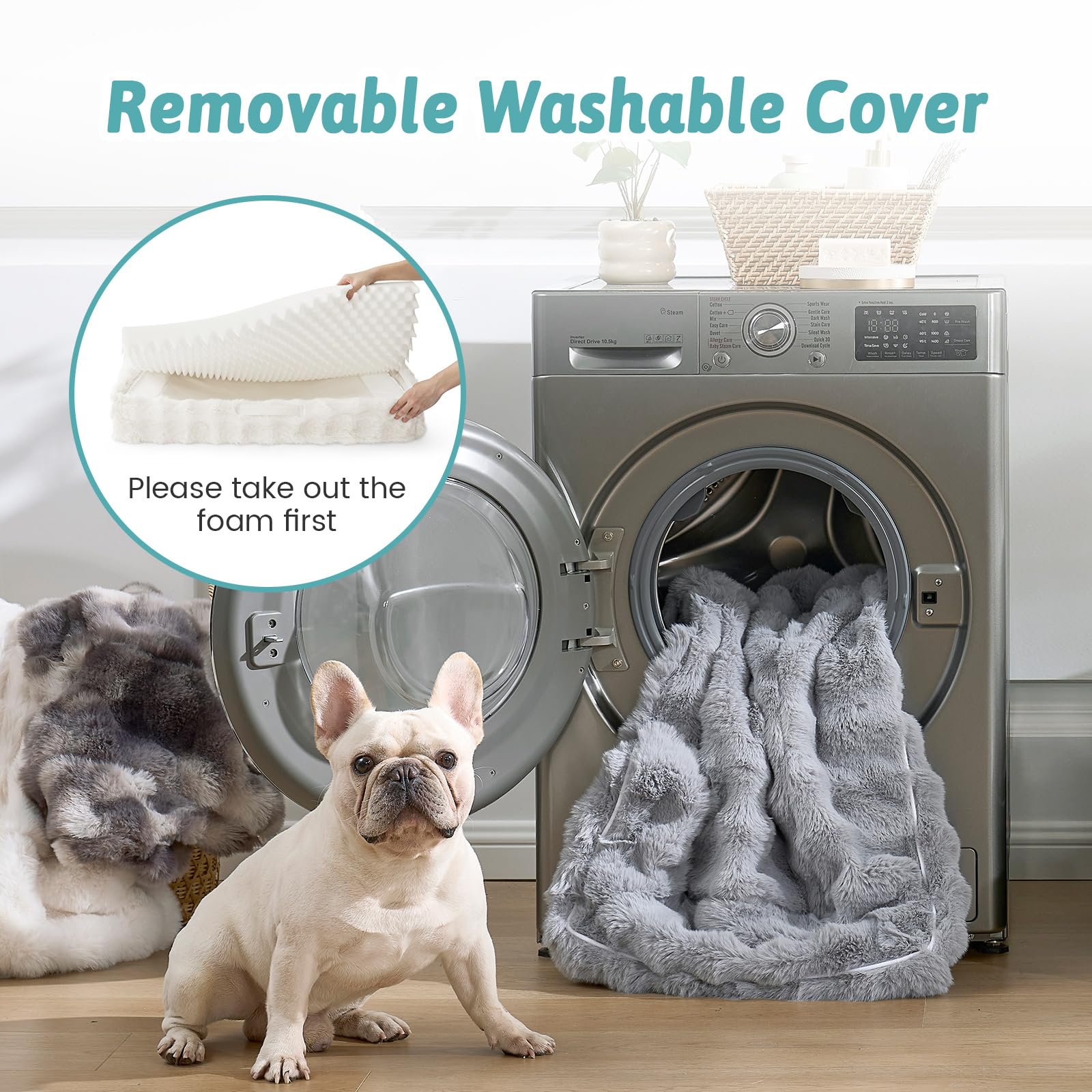 COZY KISS Funda desmontable y lavable para limpieza fácil