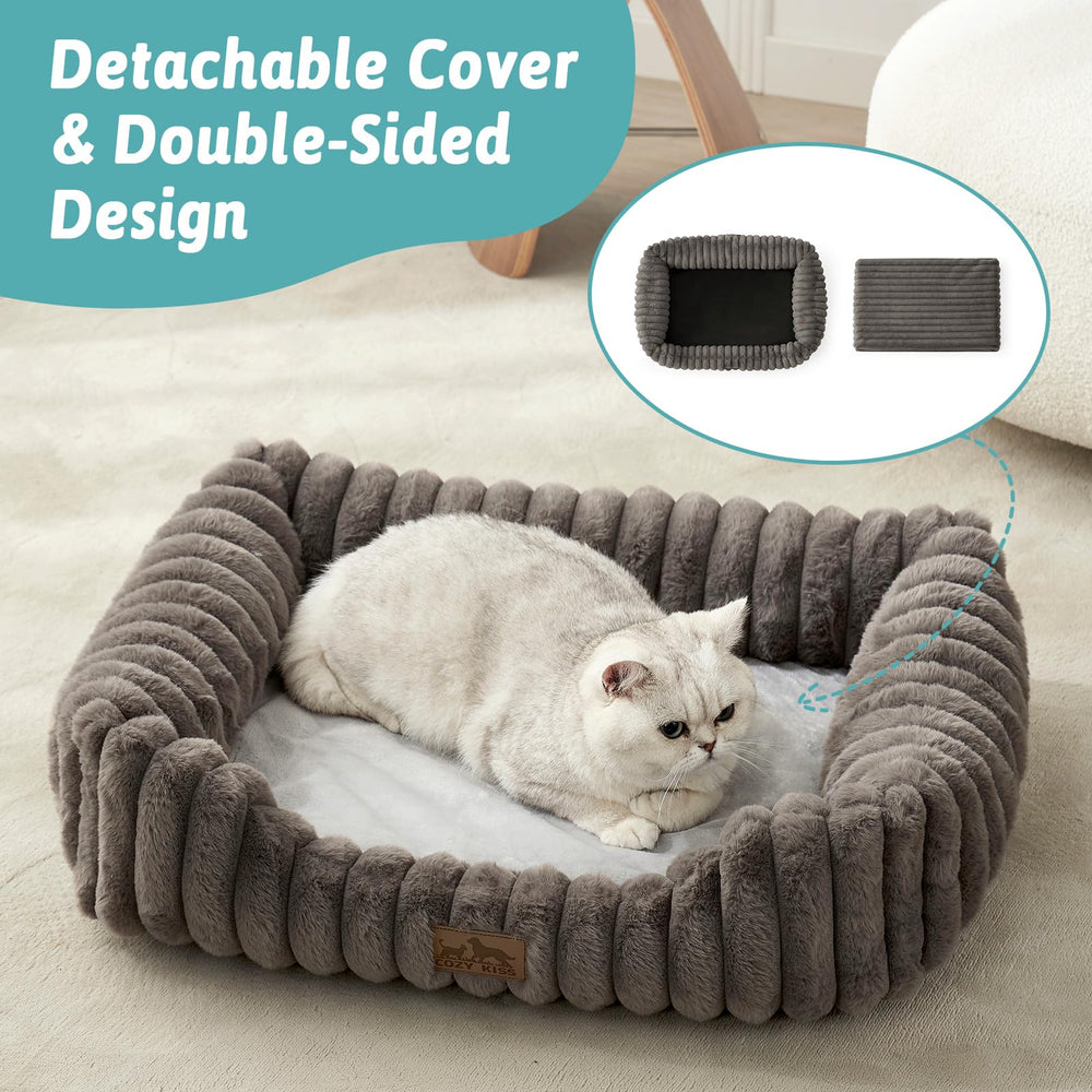 COZY KISS dimensiones-cama-perros-gatos-gris, tallas adecuadas para mascotas pequeñas