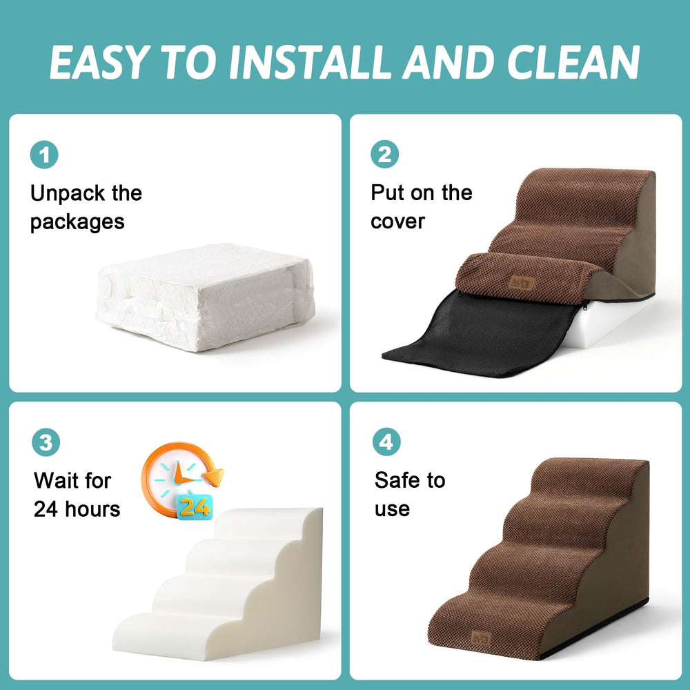 Base antideslizante mantiene estable la escalera Cozy Kiss