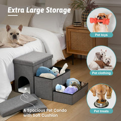 COZY KISS escalera con almacenamiento interior, ordena juguetes y mantas