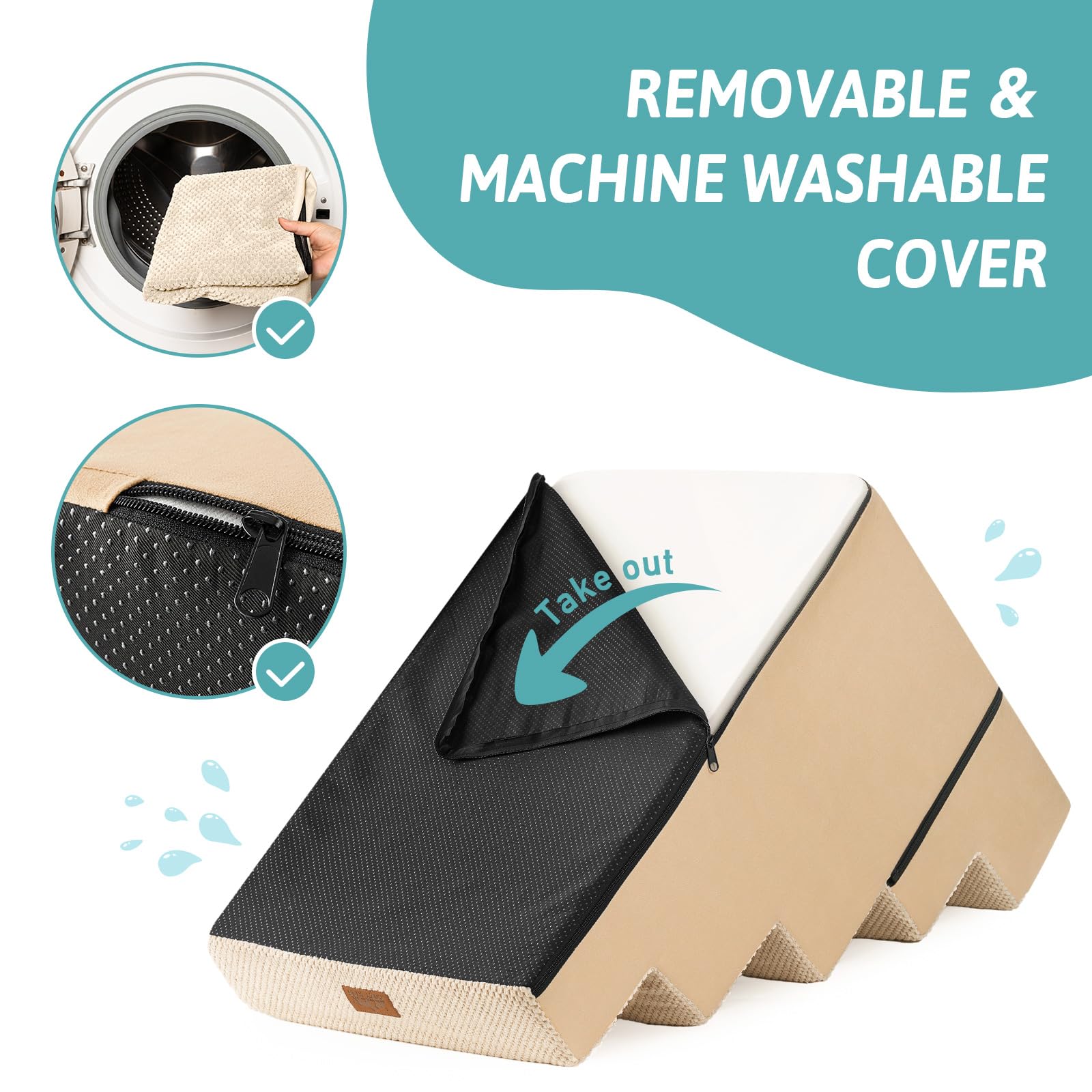 COZY KISS Funda lavable a máquina para limpieza rápida.