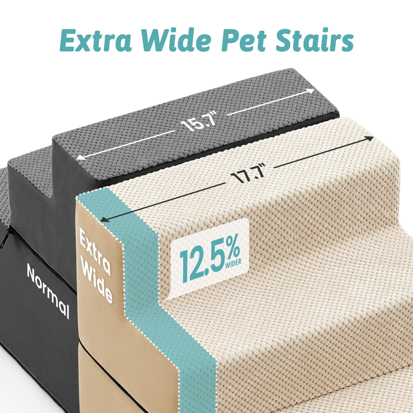 COZY KISS escaleras para perros con diseño plegable para guardar bajo la cama