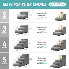 COZY KISS Escalera para subir al sofá, ideal para perros pequeños.